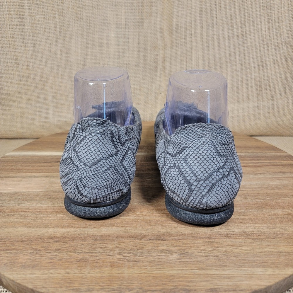 Sabrinas Ballet Flats Gray Snake Print Leather Slip On Shoes EU Size 38 US 8 - Picture 5 of 10